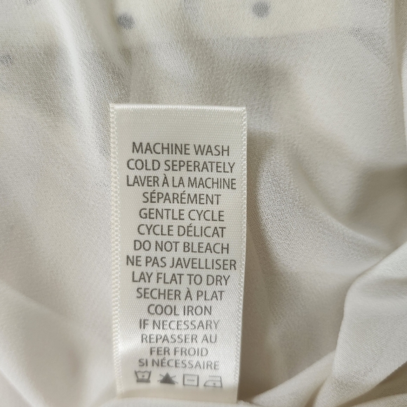 Size L Max Studio Black Polka Dot Sleeveless White Top - Picture 4 of 9